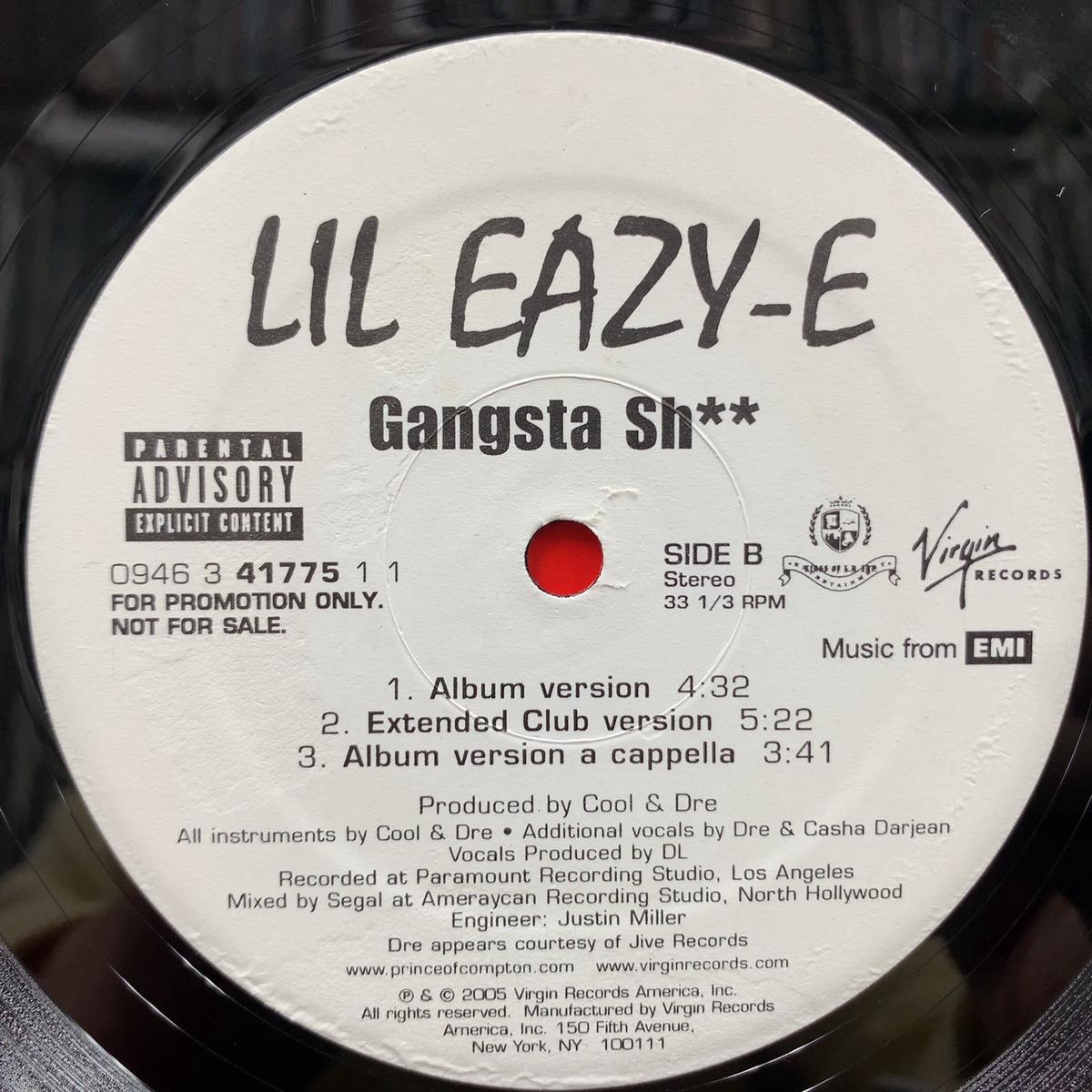 LIL’ EAZY-E / Gangsta Shit (0946 3 41775 1 1, 12inch)