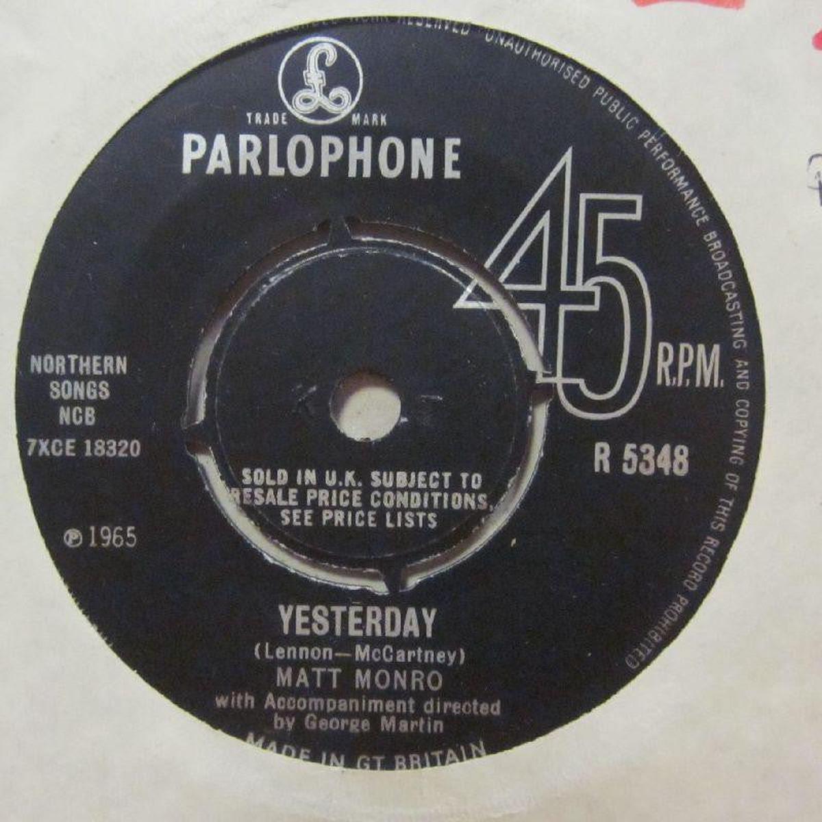 Yesterday/ Just Yesterday -Parlophone-7  Vinyl-Ex/Ex