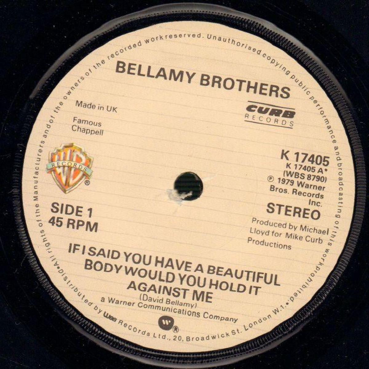 If I Said You Have A Beautiful Body / Make Me Over-Warner-7  Vinyl-VG/VG