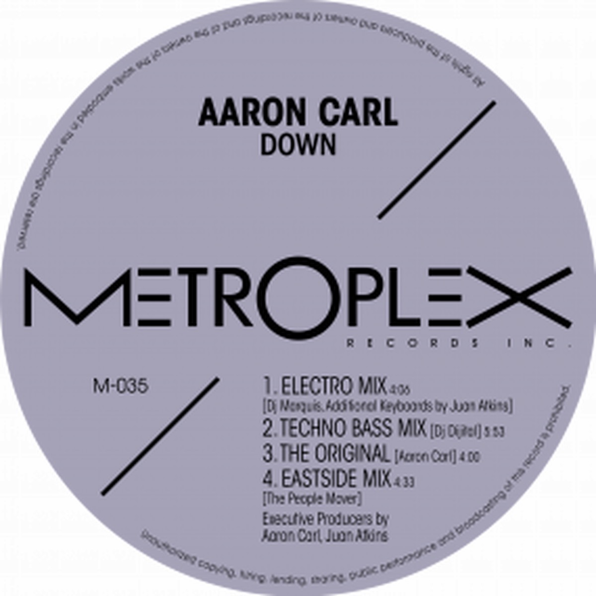 Aaron Carl - Down (12") (New Vinyl)