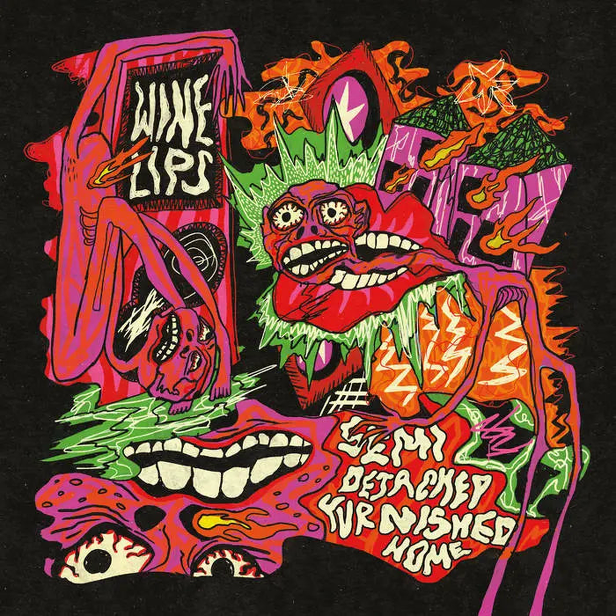 Wine Lips - Semi-Detached Furnished Home (7") (Limited Edition Neon Purple Vinyl) (New Vinyl)