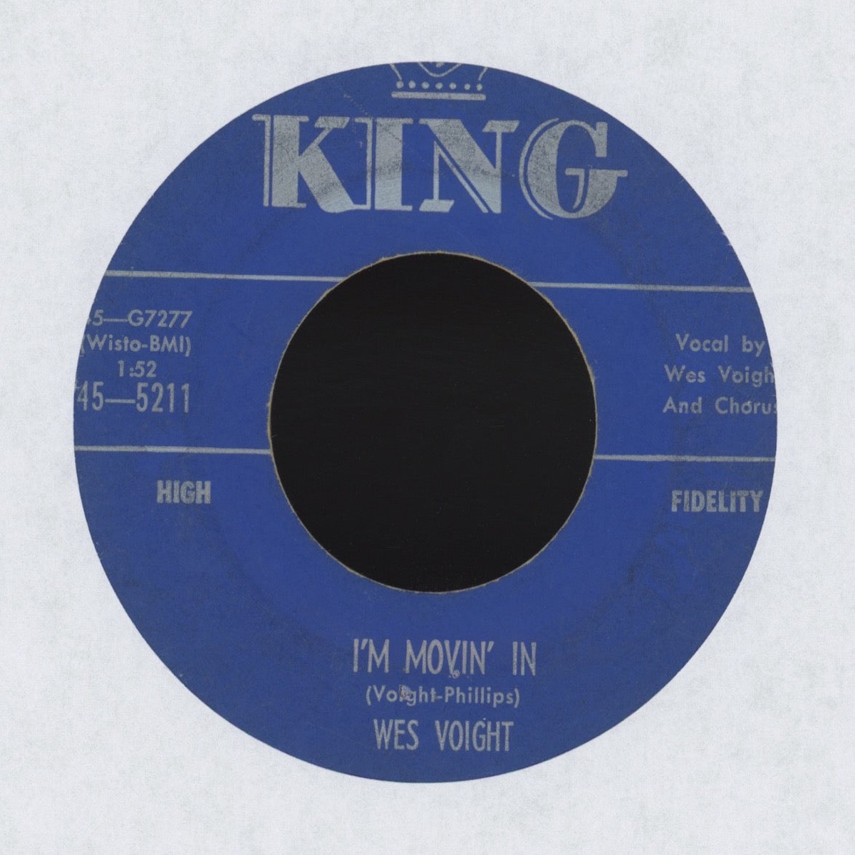 Wes Voight - I'm Movin' In on King Rockabilly 45