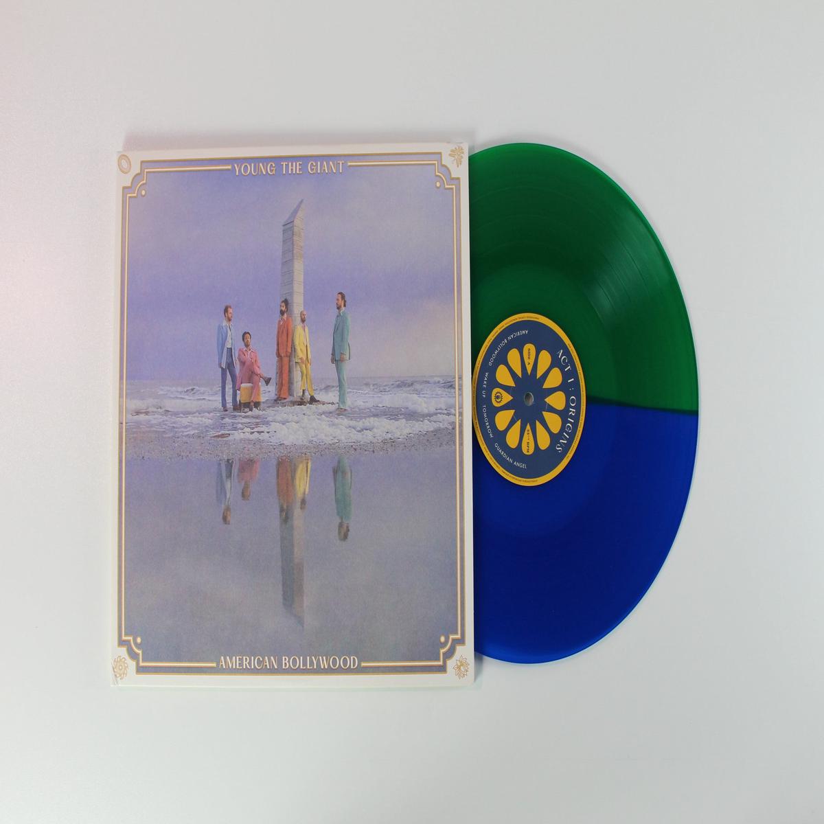 Young The Giant - American Bollywood on Awal Blue Green Split Red Pink Split