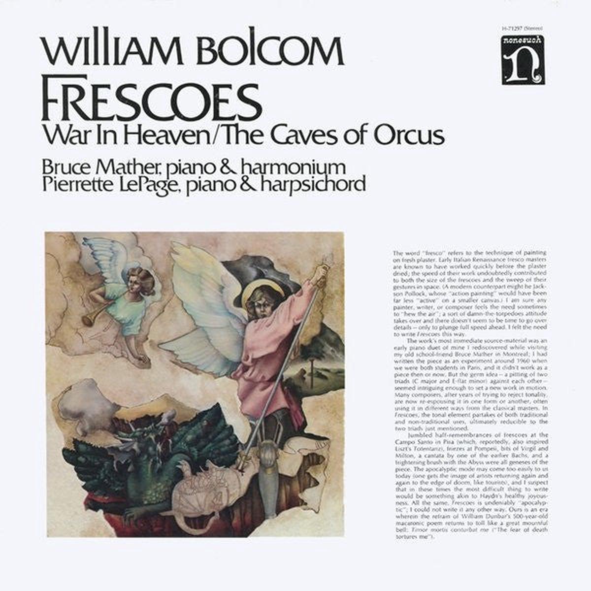 William Bolcom Frescoes (War In Heaven / The Caves Of Orcus) LP