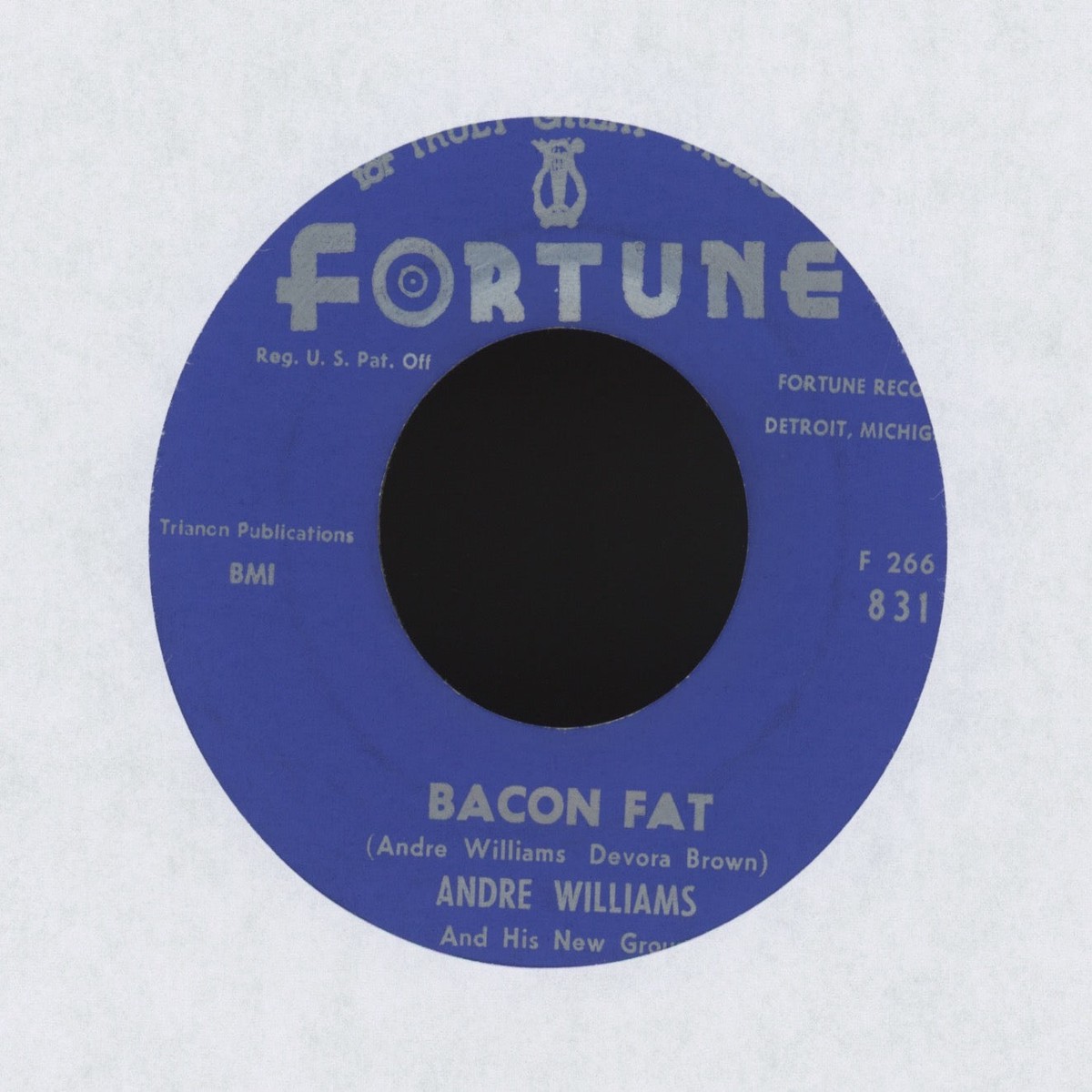 Andre Williams & His New Group - Bacon Fat on Fortune R&B 45