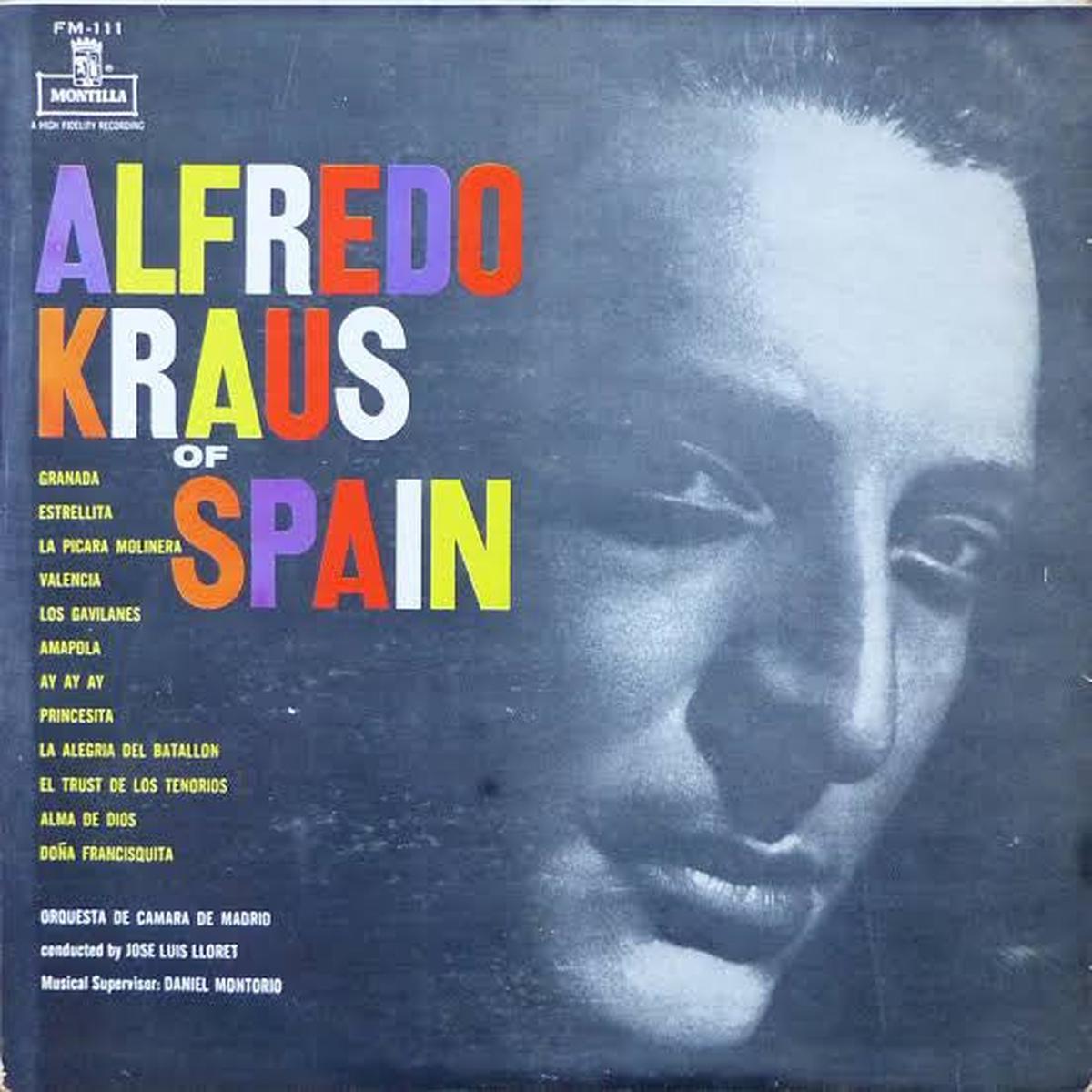 Alfredo Kraus Alfredo Kraus Of Spain LP