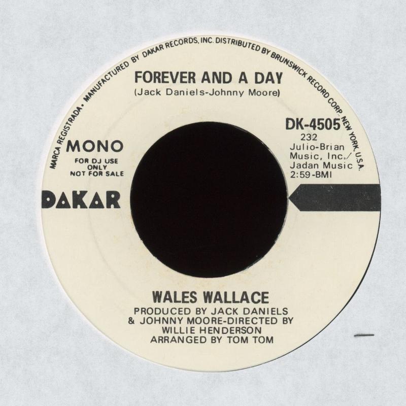 Wales Wallace - Forever And A Day on Brunswick Promo Crossover Soul 45