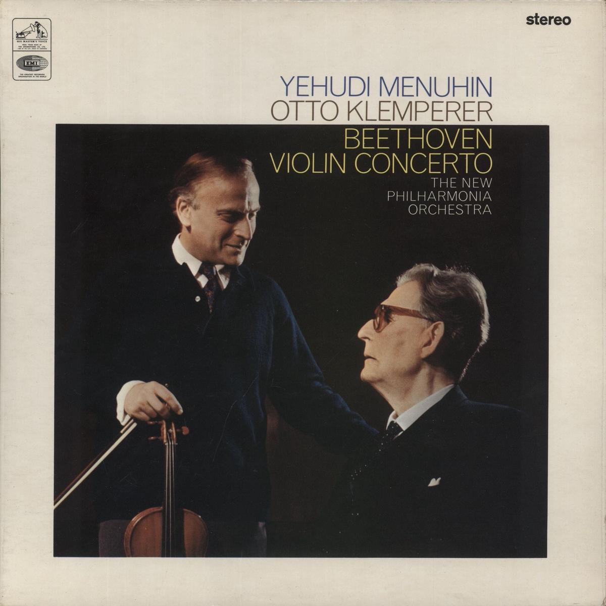 Yehudi Menuhin Beethoven Violin Concerto - colour stamp label UK Vinyl LP