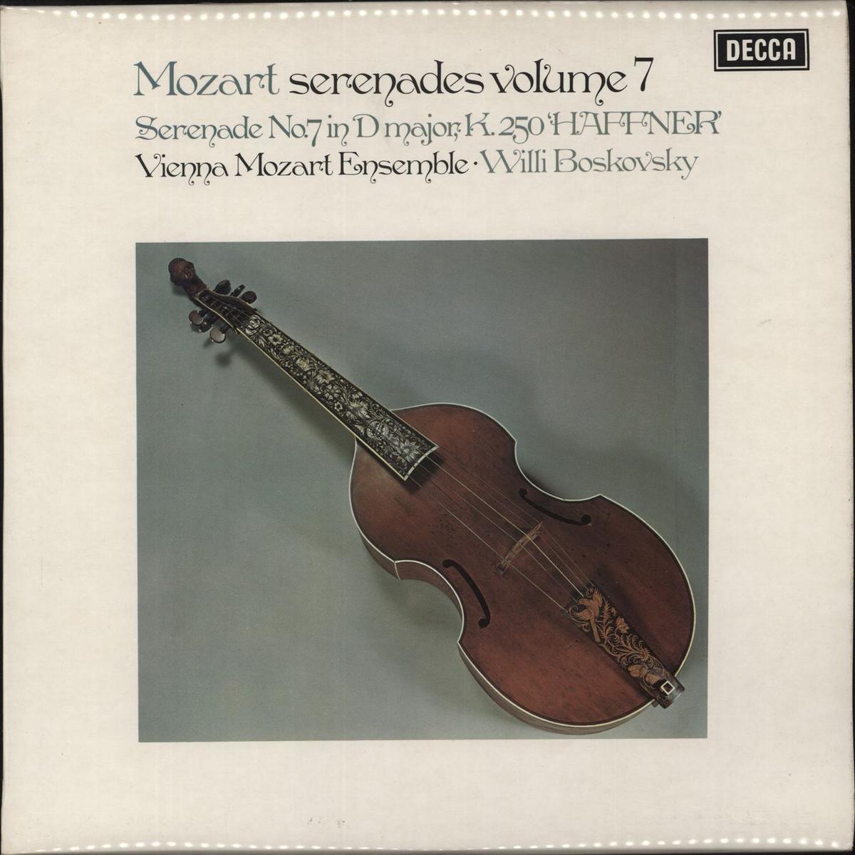 Wolfgang Amadeus Mozart Mozart: Serenades Volume 7, Serenade No.7 In D Major, K.250 "Haffner" UK Vinyl LP