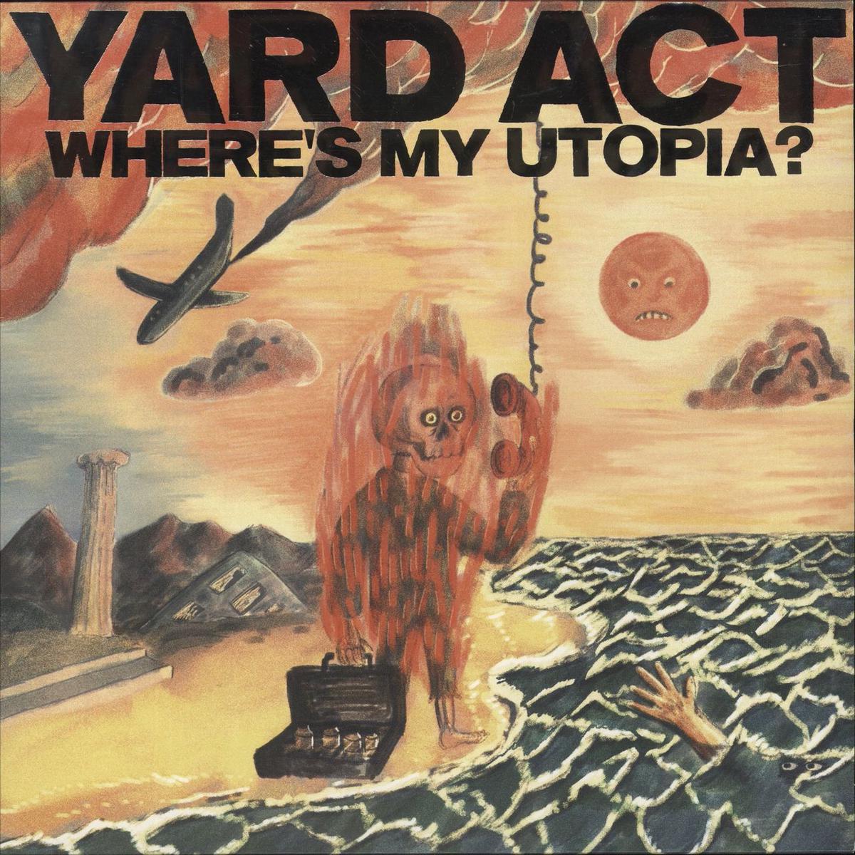 Yard Act Where's My Utopia? - White, Orange & Red with Black Splatter Vinyl UK Vinyl LP