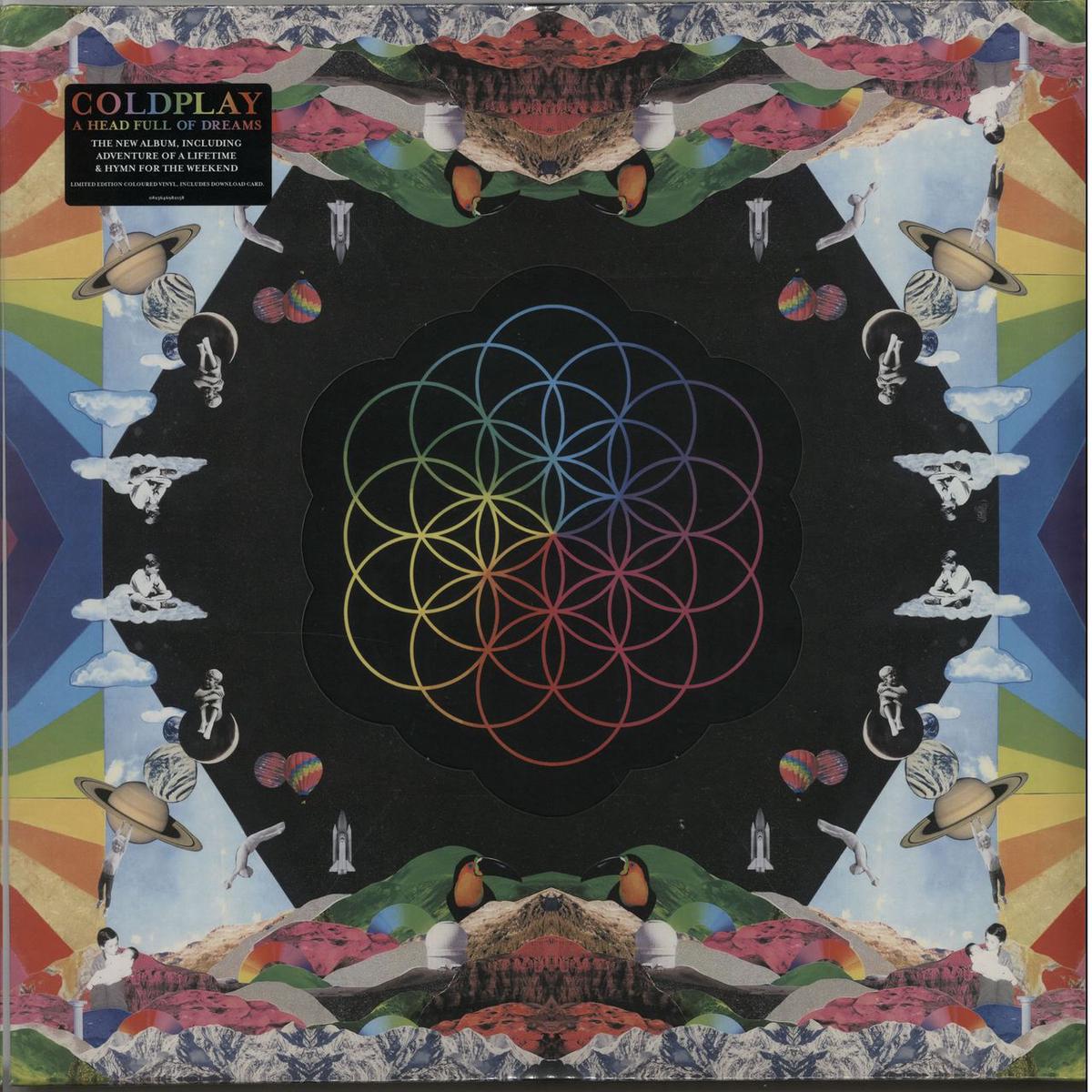 Coldplay A Head Full of Dreams - Pink & Blue Vinyl - Open Shrink UK 2-LP vinyl set