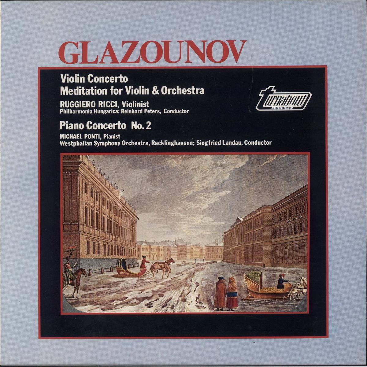 Alexander Konstantinovich Glazunov Glazunov: Violin Concerto / Meditation For Violin And Orchestra / Piano Concerto No. 2 UK Vinyl LP