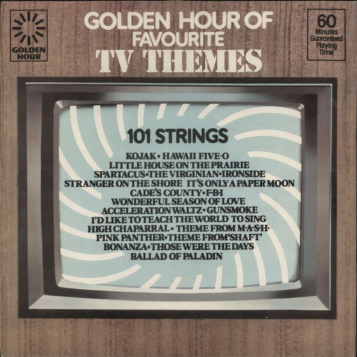 101 Strings Golden Hour Of Favourite TV Themes UK Vinyl LP