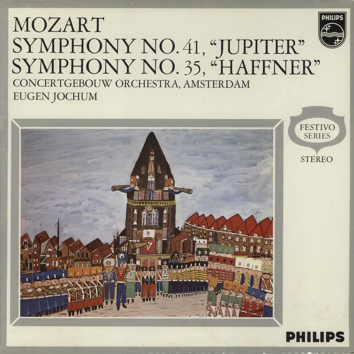 Wolfgang Amadeus Mozart Mozart: Symphony No 41 - "Jupiter" & 35 "Haffner" Dutch Promo Vinyl LP