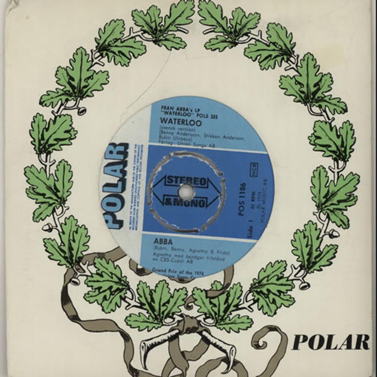 Abba Waterloo - Svensk version/4-prong Swedish 7" vinyl