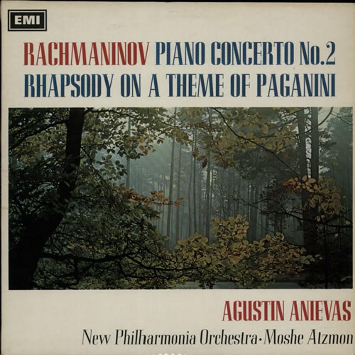 Agustin Anievas Rachmaninov: Piano Concerto No. 2 / Rhapsody On A Theme Of Paganini - s/c UK Vinyl LP