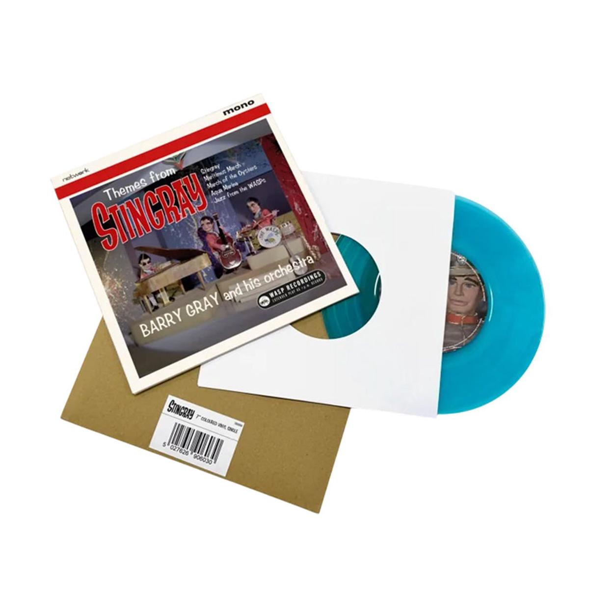 Barry Gray Themes From Stingray - Aquamarine Vinyl EP UK 7" vinyl
