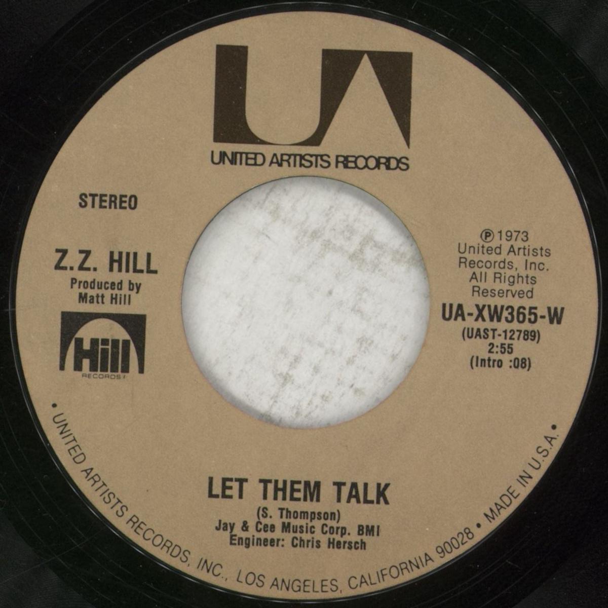 Z.Z. Hill Let Them Talk / The Red Rooster  7" vinyl
