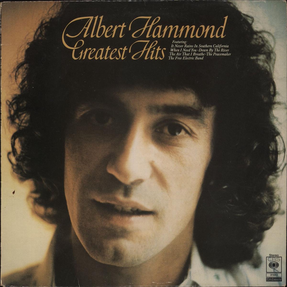 Albert Hammond Greatest Hits - Promo Stamp UK Vinyl LP