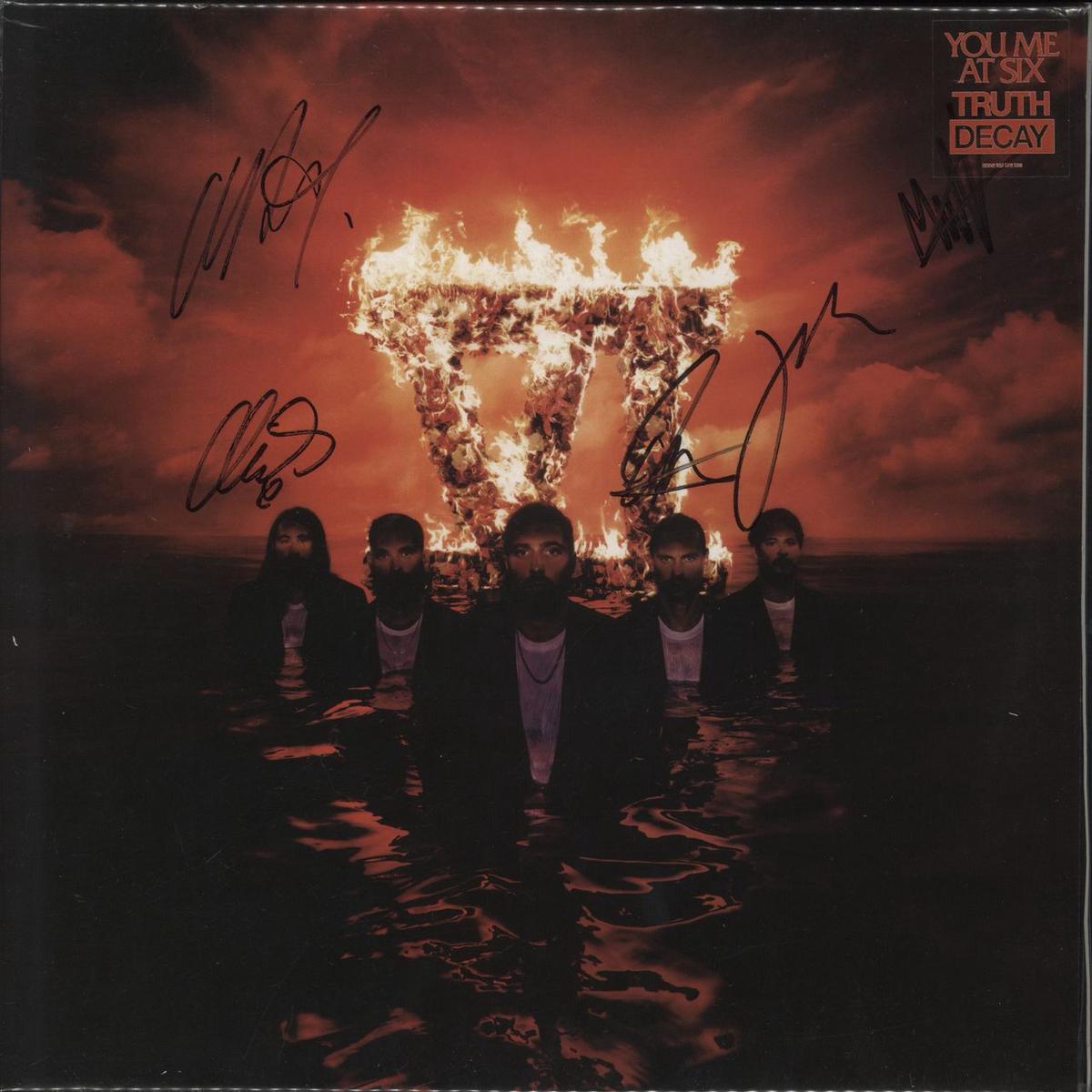 You Me At Six Truth Decay - Red Vinyl + Autographed UK Vinyl LP