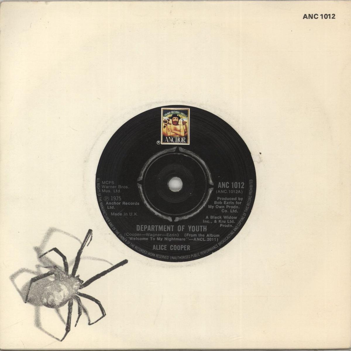 Alice Cooper Department Of Youth - die-cut p/s UK 7" vinyl