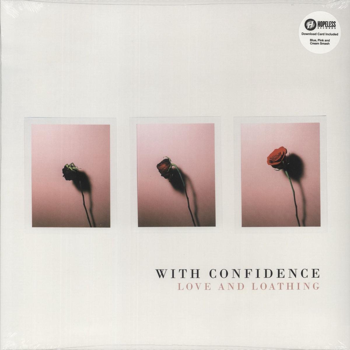 With Confidence Love And Loathing - Blue, Pink and Cream Smash Vinyl - Autographed Print - Sealed UK Vinyl LP