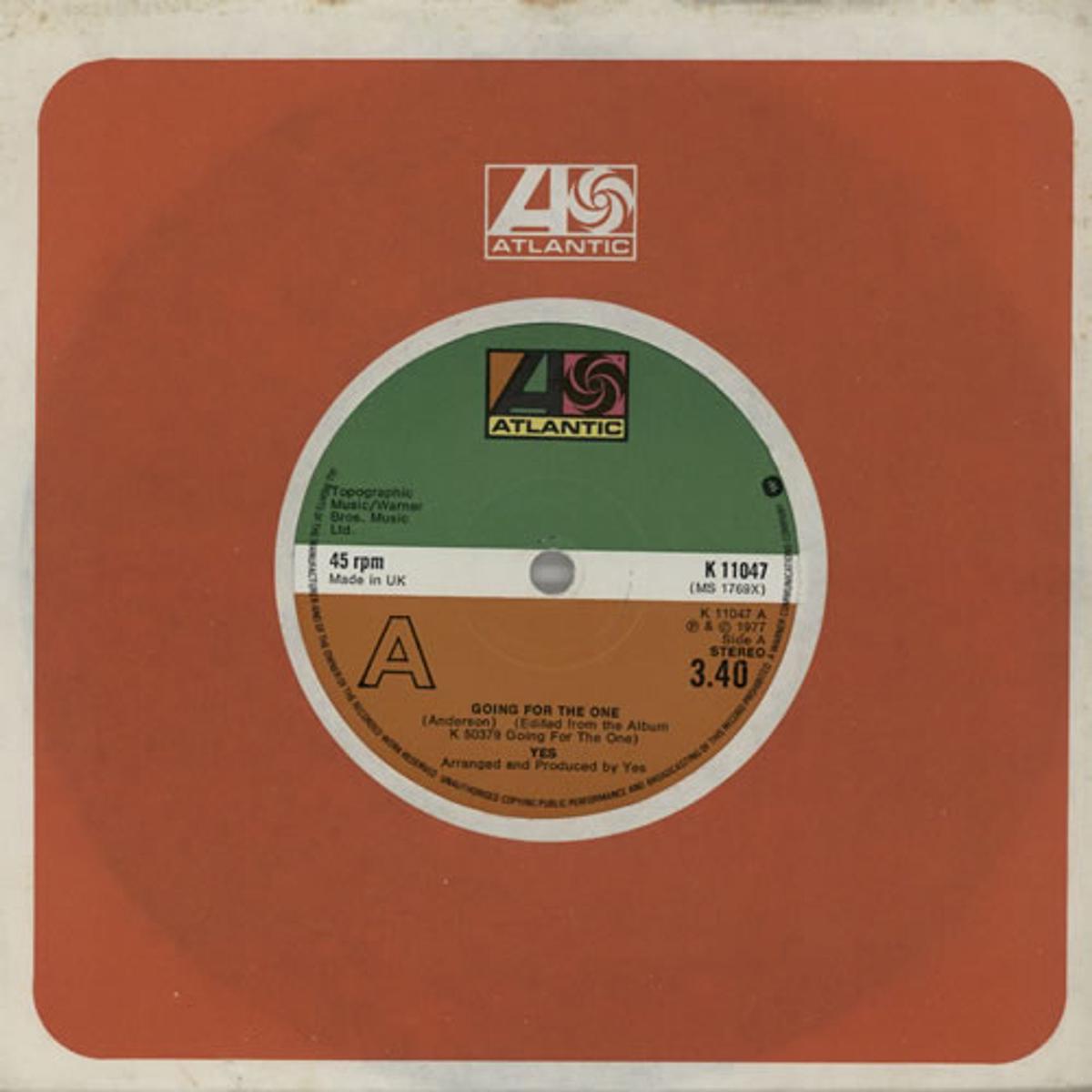 Yes Going For The One - Solid UK 7" vinyl