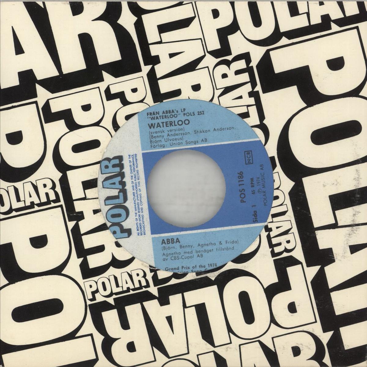 Abba Waterloo - Svensk Version Swedish 7" vinyl