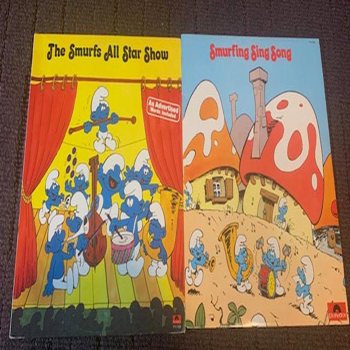 2 GREAT SMURF ALBUMS - Sold As A Lot good shape