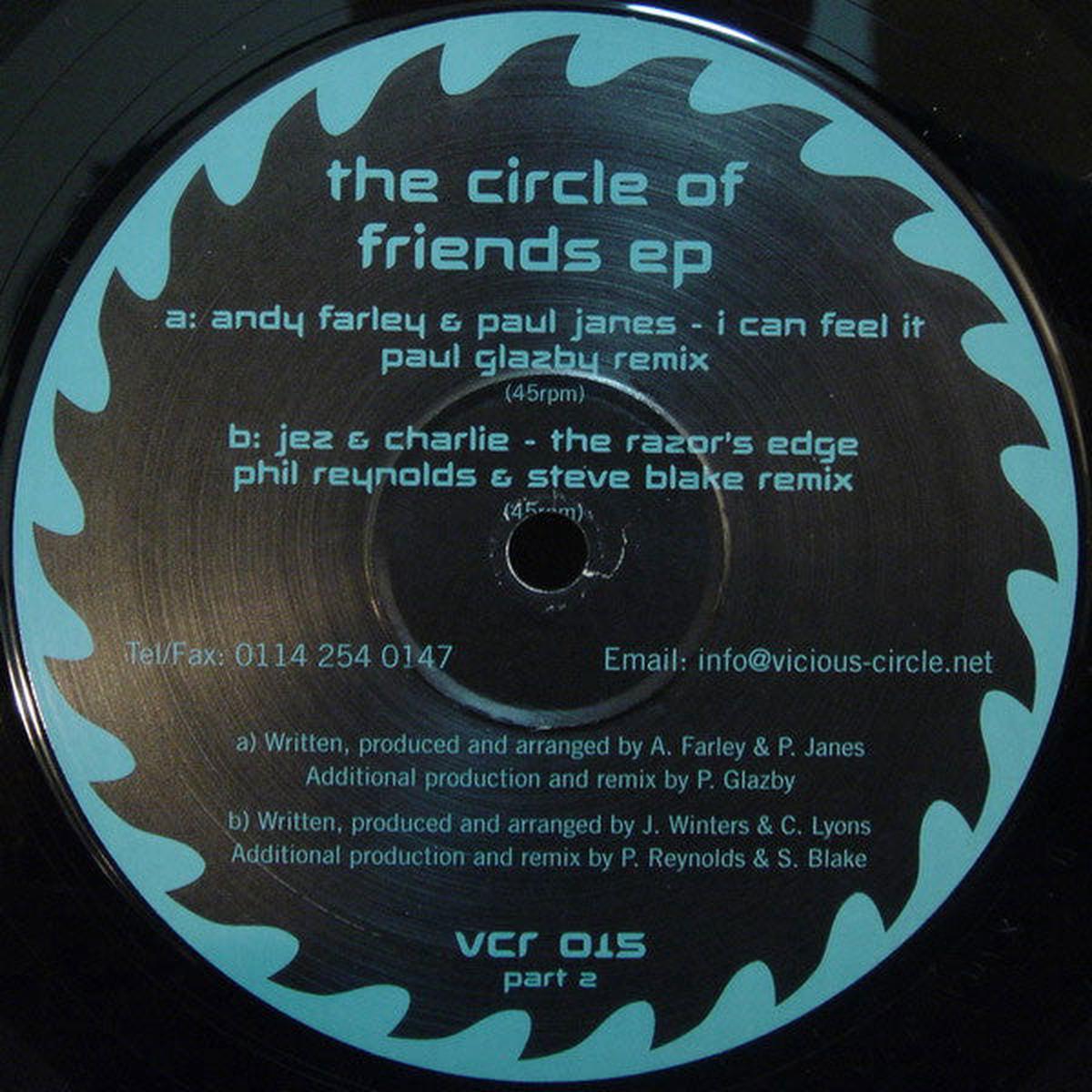 Andy Farley & Paul Janes / Jez & Charlie - The Circle Of Friends EP [The Remixes] (SF HARDH) VG+