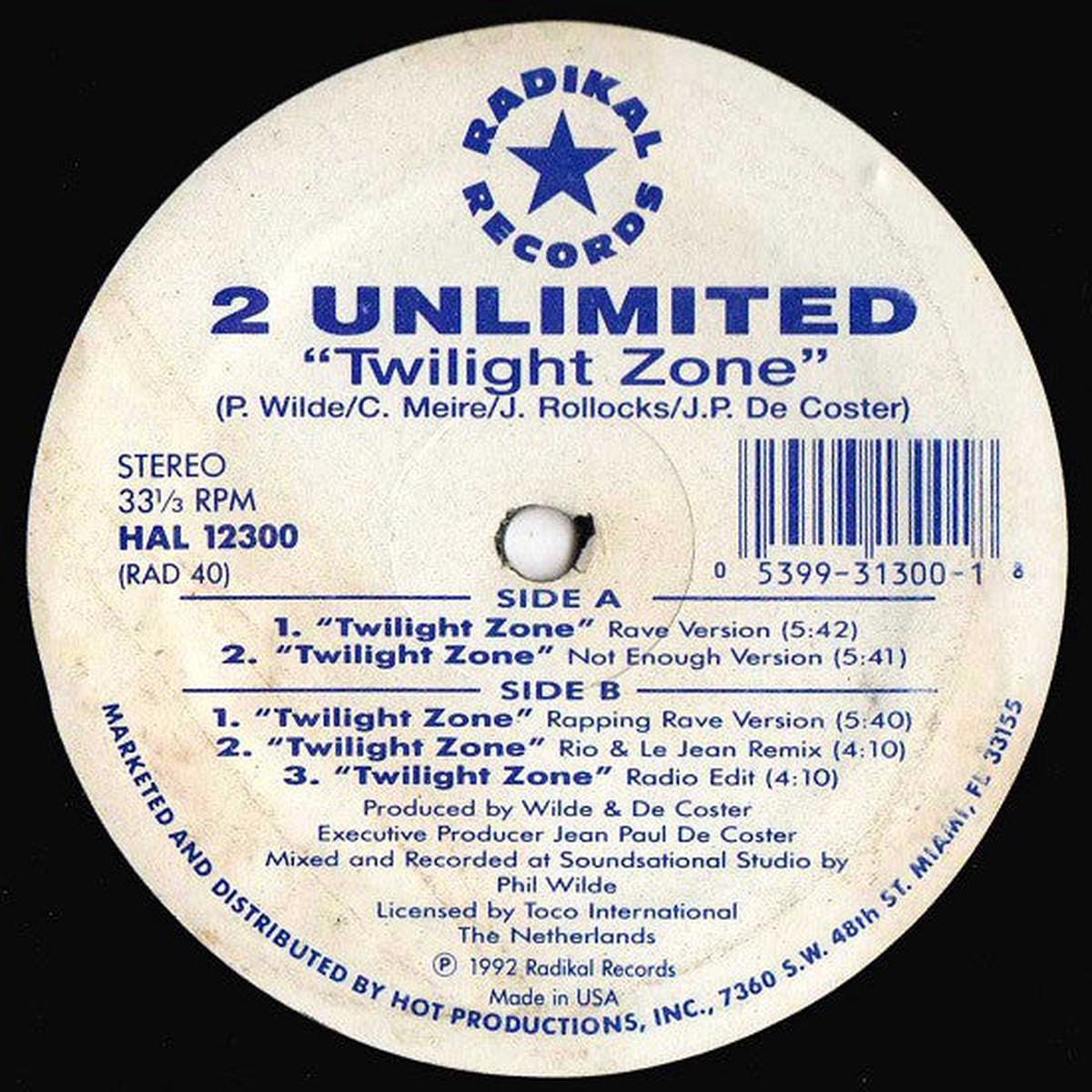 2 Unlimited - Twilight Zone (SFT1) VG