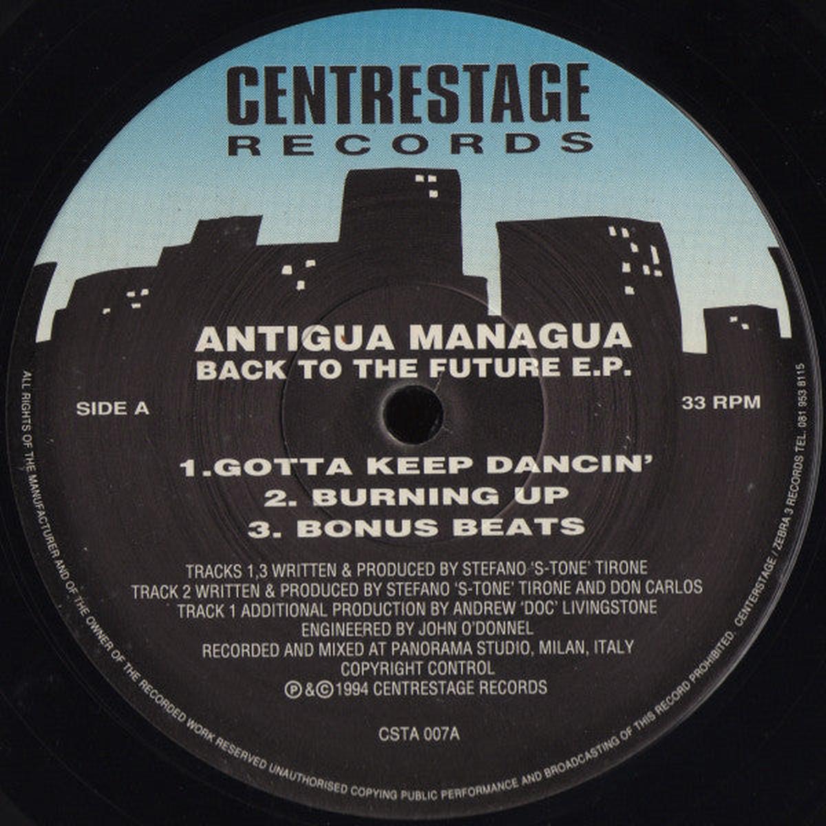 Antigua Managua - Back To The Future E.P. () NM or M-
