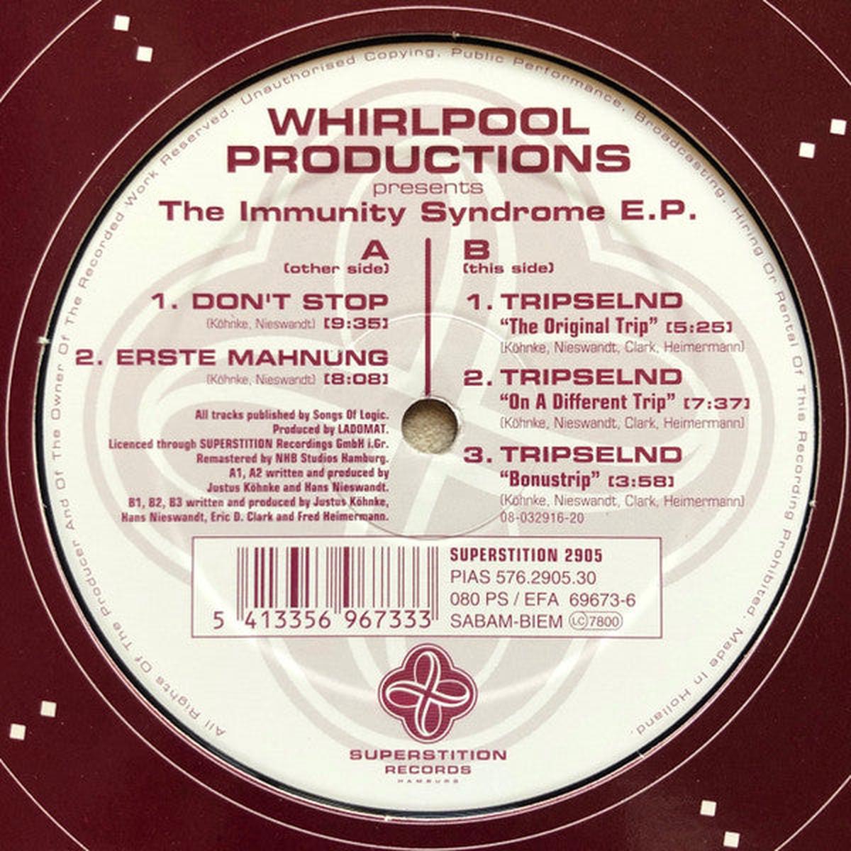 Whirlpool Productions - The Immunity Syndrome E.P. () NM or M-
