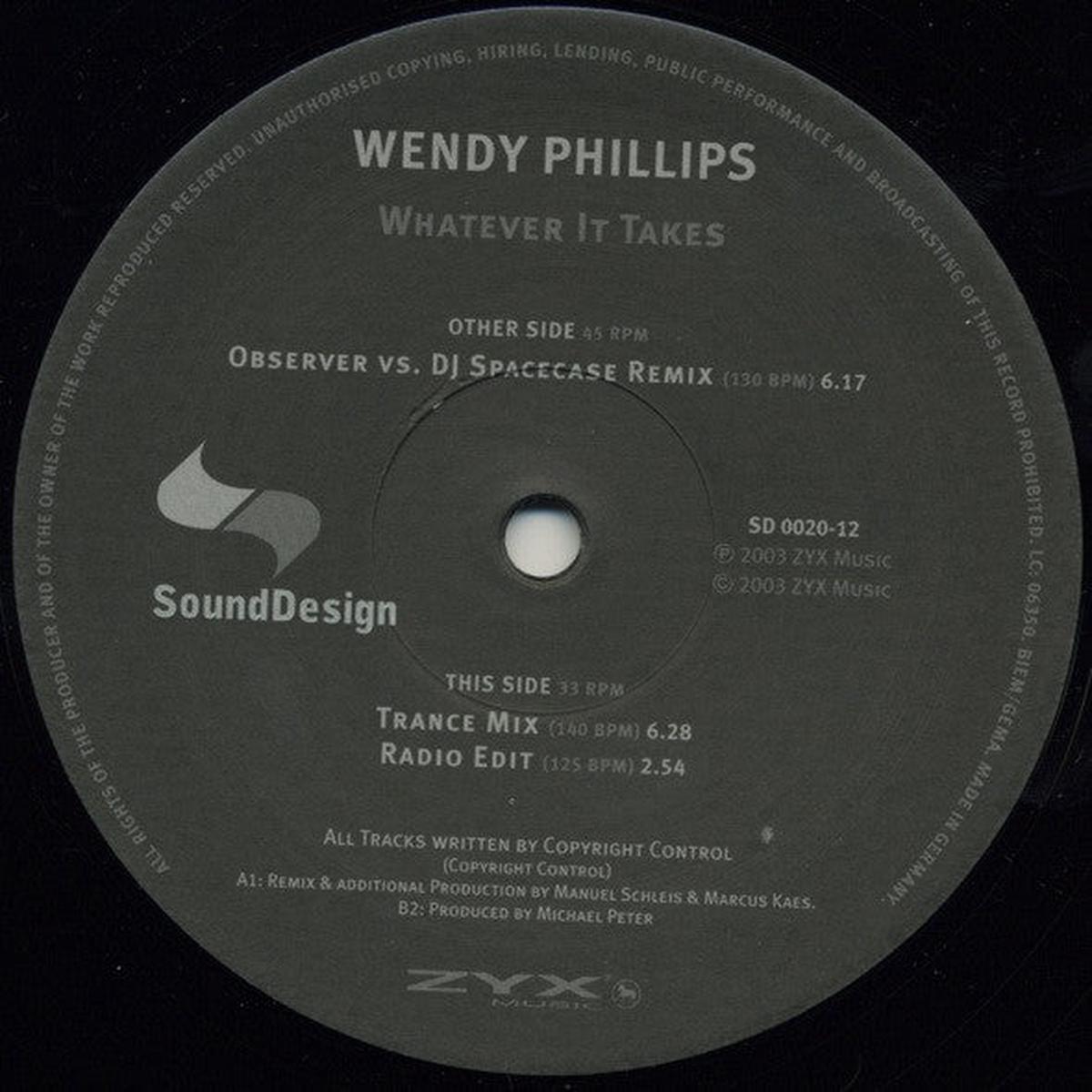 Wendy Phillips - Whatever It Takes (1228) VG