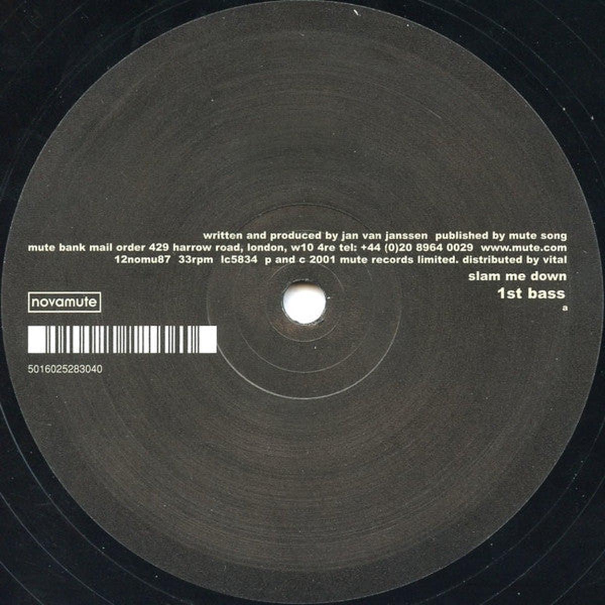 1st Bass - Slam Me Down (SFT1) VG